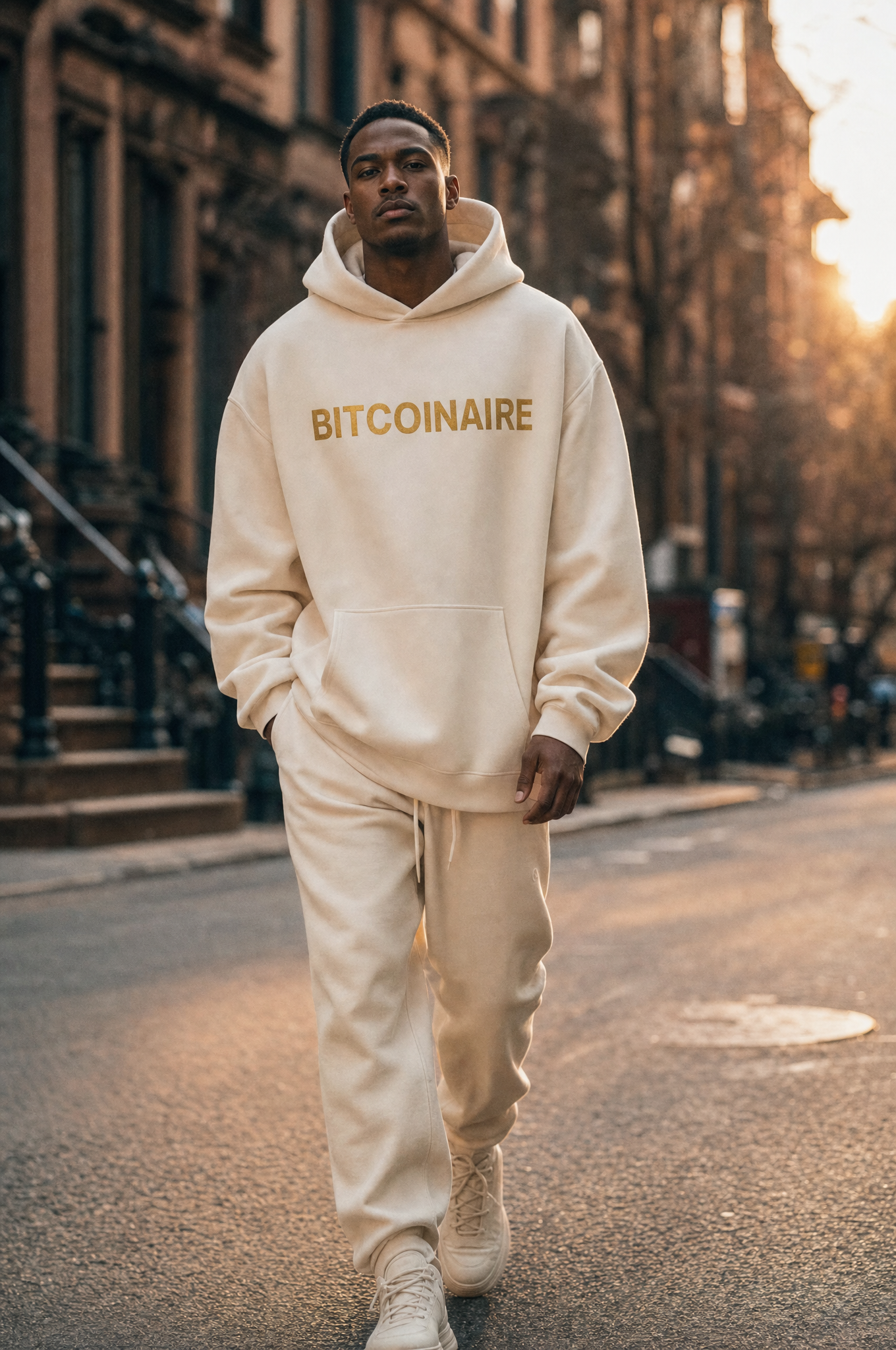 BITCOINAIRE Bone Hoodie