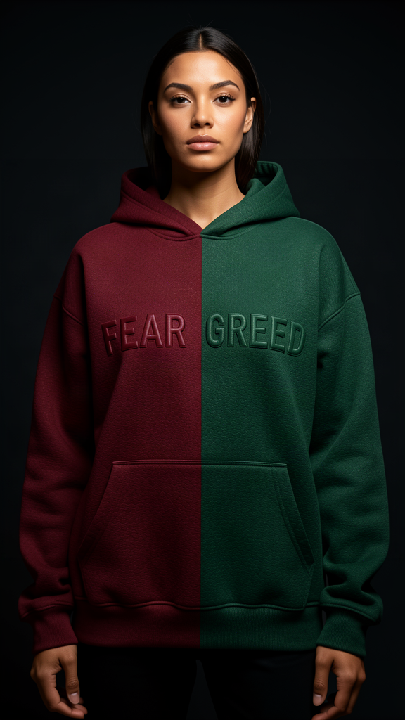 Fear & Greed Embossed Hoodie